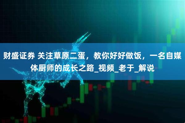 财盛证券 关注草原二蛋，教你好好做饭，一名自媒体厨师的成长之路_视频_老于_解说