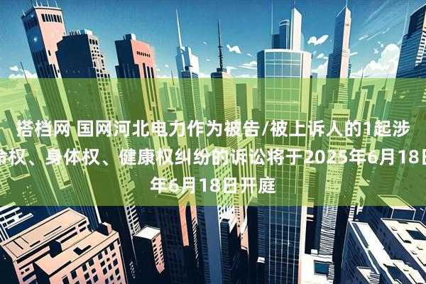 搭档网 国网河北电力作为被告/被上诉人的1起涉及生命权、身体权、健康权纠纷的诉讼将于2025年6月18日开庭