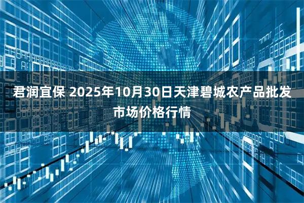 君润宜保 2025年10月30日天津碧城农产品批发市场价格行情