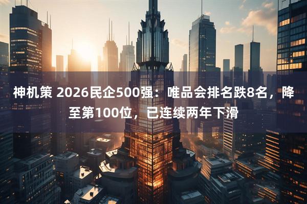 神机策 2026民企500强：唯品会排名跌8名，降至第100位，已连续两年下滑